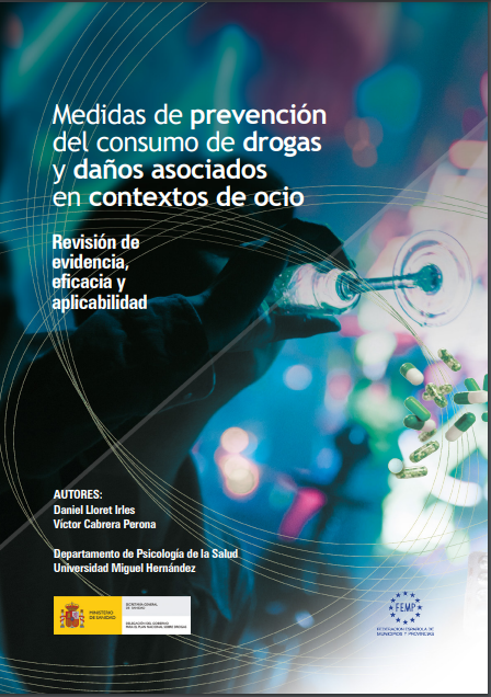 Cubierta de la publicación Medidas de prevención del consumo de drogas y daños asociados en contextos de ocio,