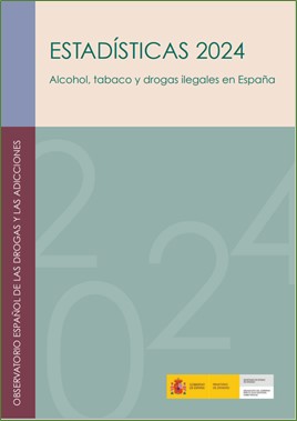 Imagen de la portada de Estadísticas 2024 . Alcohol, tabaco y drogas ilegales en España