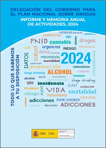 Imagen de la portada del informe sobre adicciones comportamentales y otros trastornos adictivos 2024