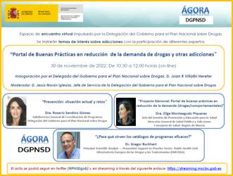 XII Encuentro Ágora DGPNSD - Portal de Buenas Prácticas en reducción de la demanda de drogas y otras adicciones